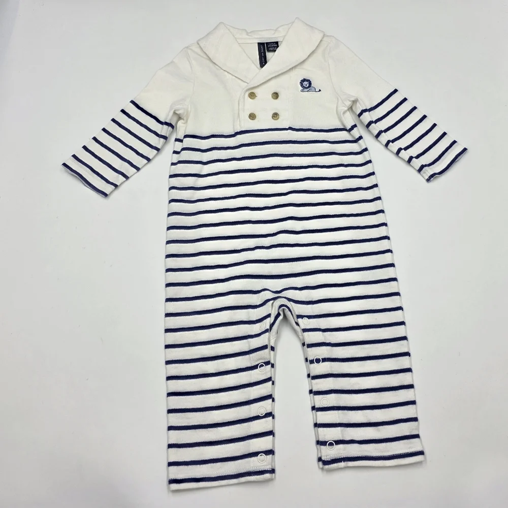 Janie and Jack baby boy striped lion outfit size 3-6 months
